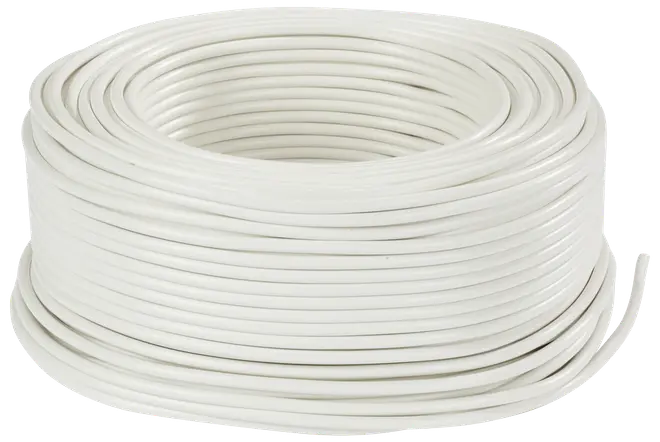 Ledning rund 2 x 0,75 mm² - hvid