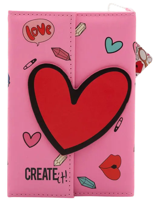 CREATEit Makeup palette med hjerte-cover