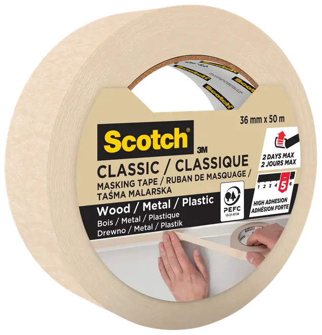 Scotch® Afdækningstape 50 meter x 36 mm