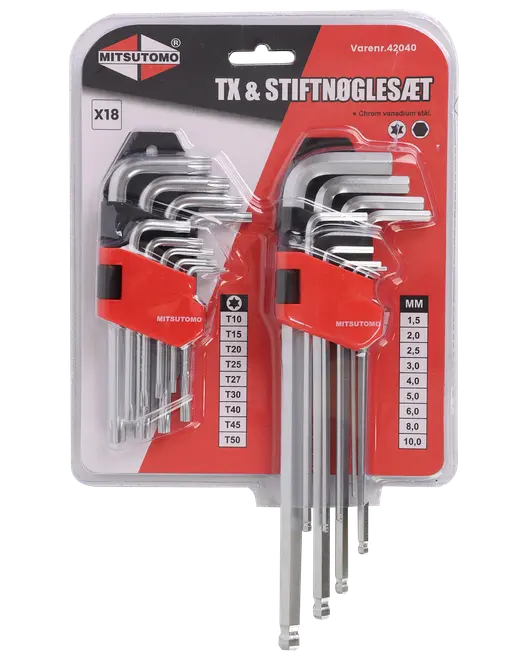 TX og stiftsæt 18 dele