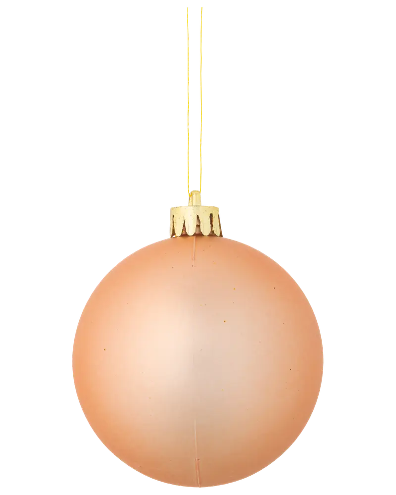  Julgranskulor Ø7 cm 6-pack - Roséguld