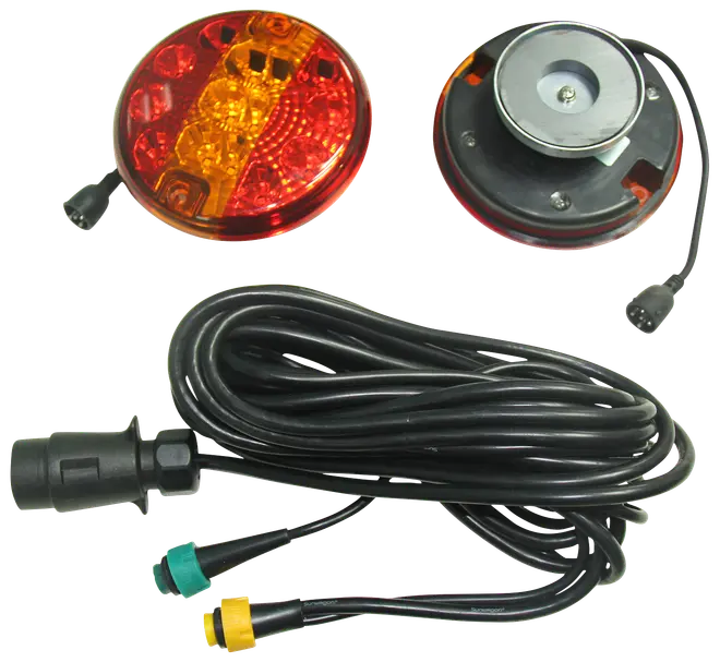 LED traktorlyktset rund