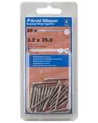 Arvid Nilsson Glaslisteskrue A4 3,2 x 35 mm 20-pak