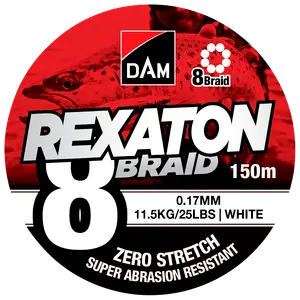 Flätlina 8 braid 150m 0,17mm - vit
