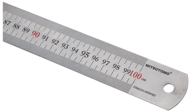 Mitsutomo Stållineal 1000 mm rustfri