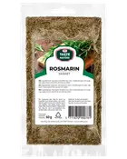 60g återförslutningsbar plastpåse med torkad, skuren rosmarin. Transparent framsida visar innehållet. Etikett med produktnamn, ingredienser och användningsinstruktioner på flera språk.