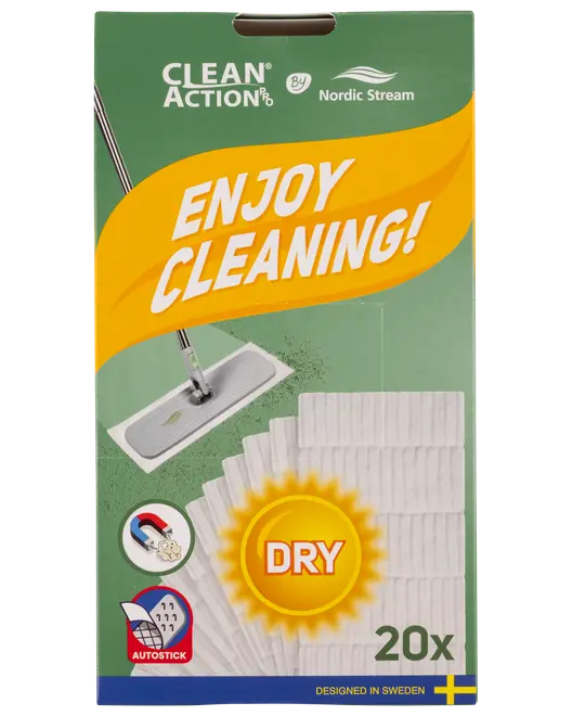 Tørklude til fladmoppe 20-pak