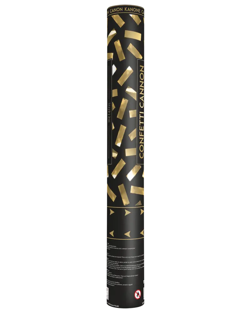 Konfettirör 40 cm - guld