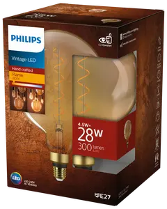 PHILIPS LED-lampa filament 4,5W E27 G200 guld