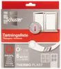 Schuster tätningslist för fönster och dörrar, D-profil, EPDM-gummi, 6 meter (2 x 3 meter), passar för springor 3-7 mm, vit, förpackning visar produktinformation.