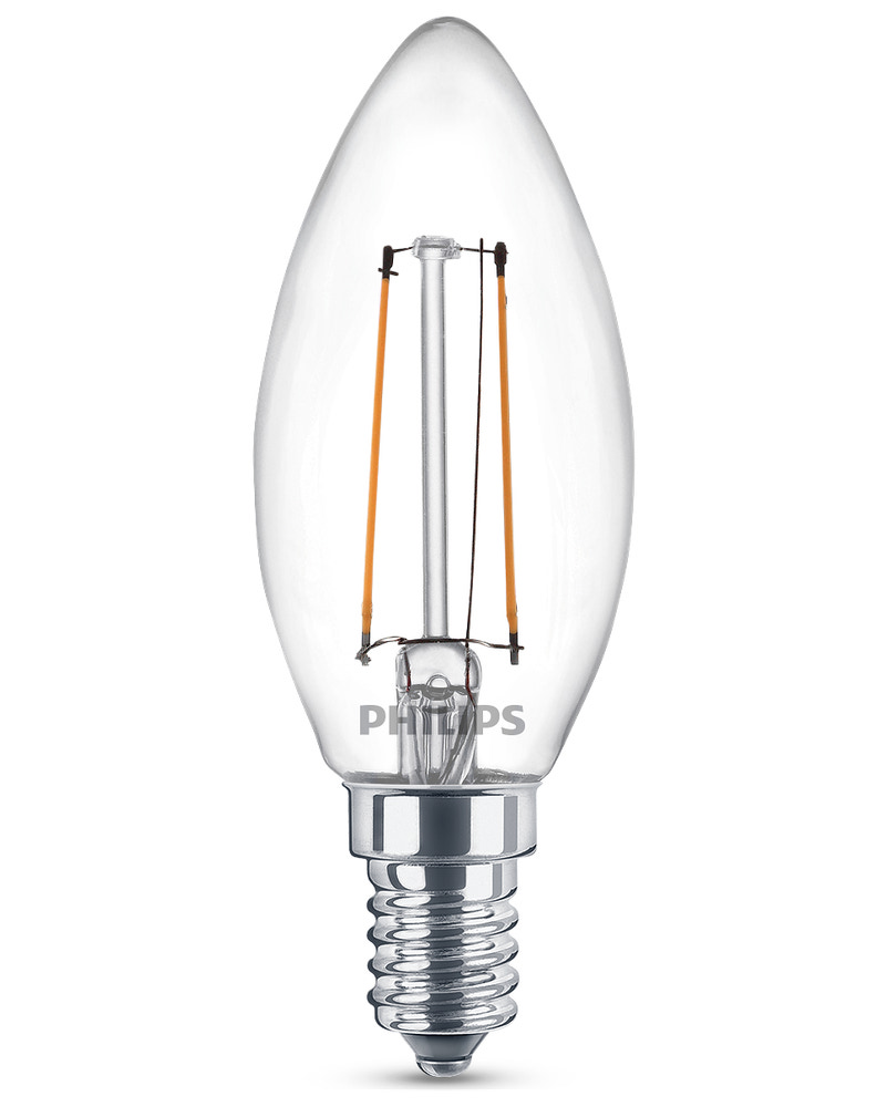 PHILIPS LED kronlampa 2W E14 2-pack