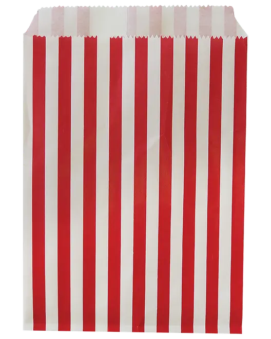 Slikpose rød/hvid papir 10-pak