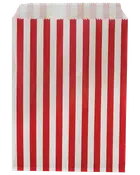 Slikpose rød/hvid papir 10-pak