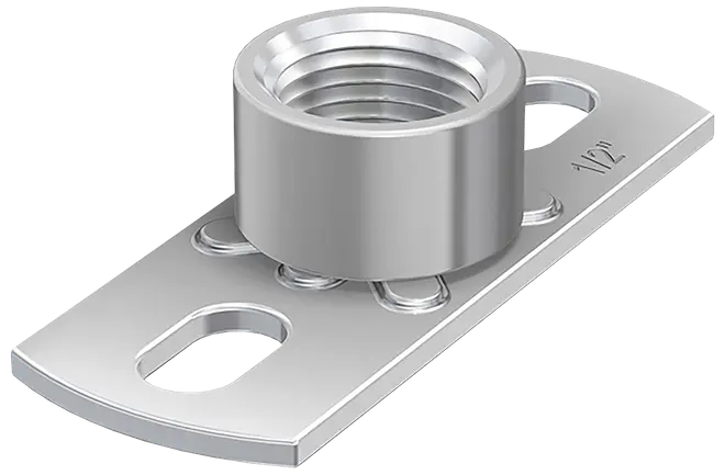 Montagebricka 1/2\" galvad