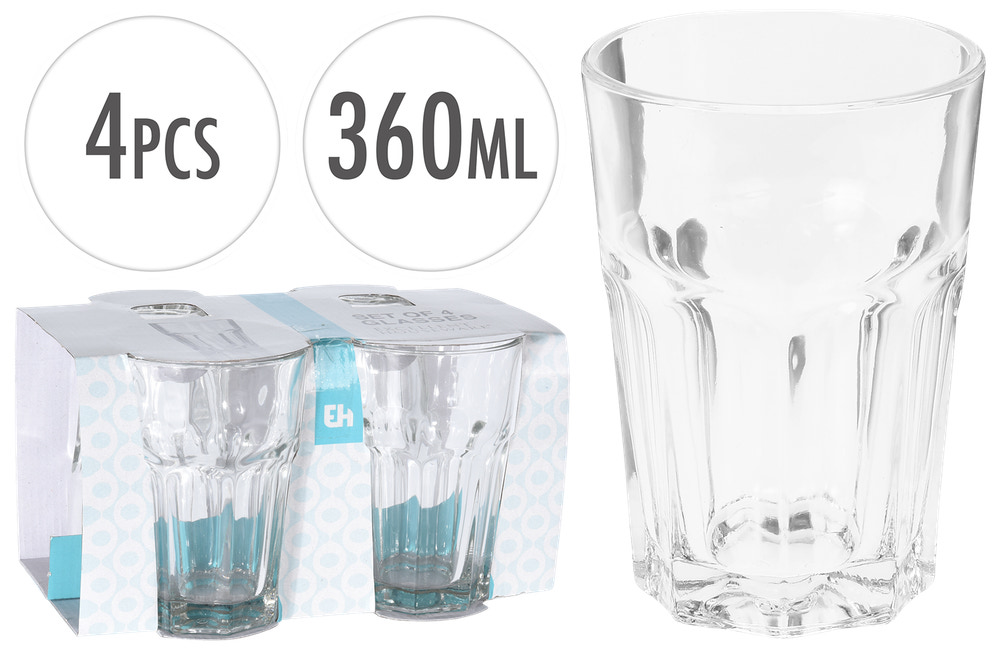 Drikkeglas/caféglas 36 cl 4-pak