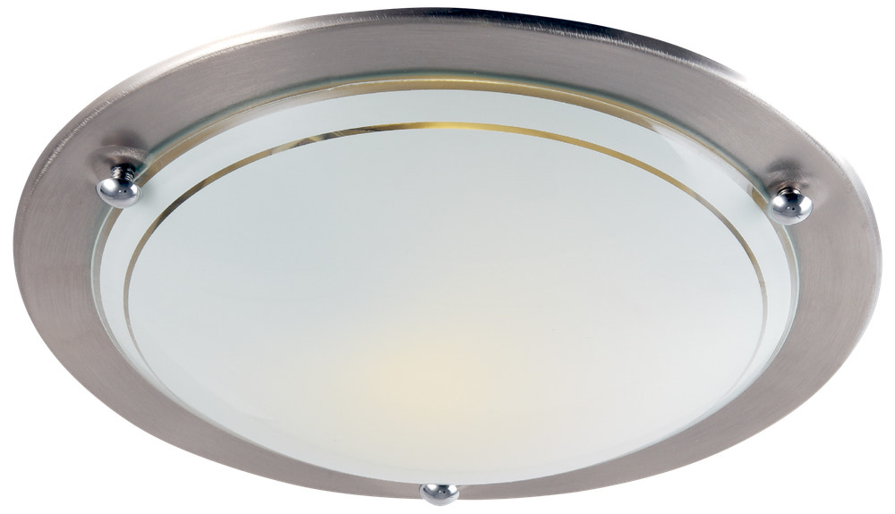 BRIGHT DESIGN Plafond Ø30 cm 60W E27 - mat krom