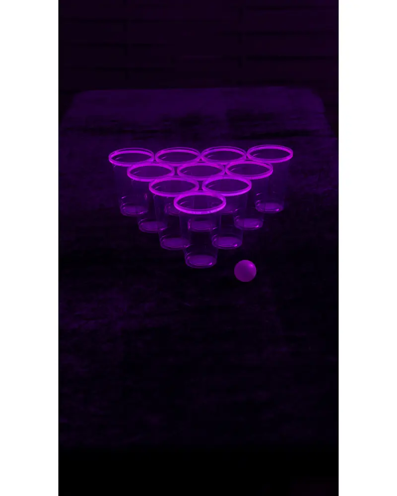 Glow beer pong