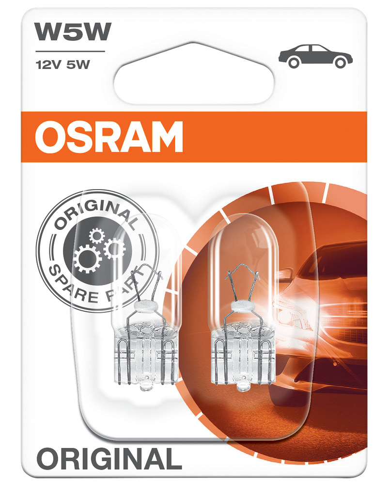 Osram autopære W5W 12 V 2-pak