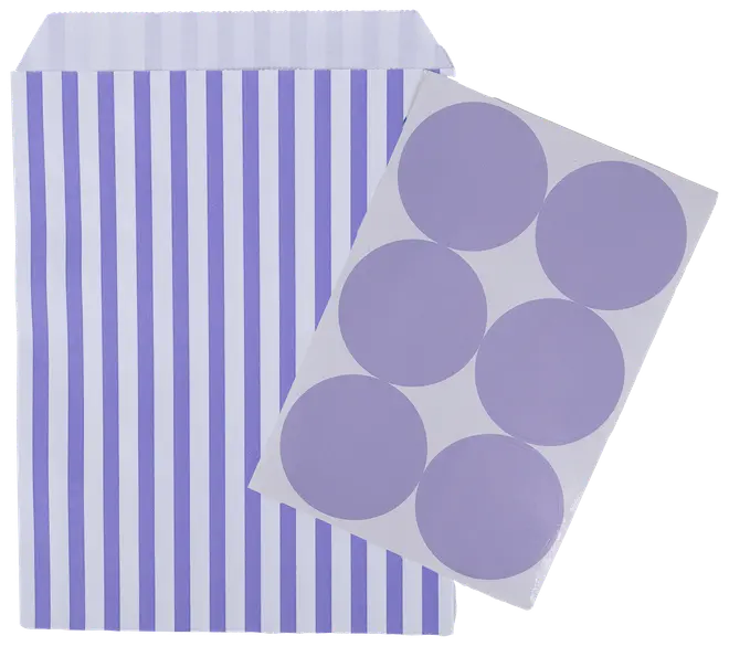 Slikpose med label 6-pak - Lilla