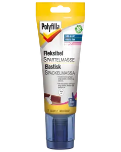 Polyfilla Fleksibel Spartelmasse, 330g tube med applikator, til udfyldning af revner og fuger i vægge og lofter. Til indendørs brug, hvid, nem at påføre, tørrer hurtigt.