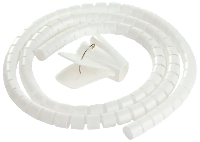 Kabelspiral Ø20 mm x 1,5 meter - hvid