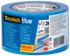 ScotchBlue™ Afdækningstape 36 mm x 41 meter 2-pak