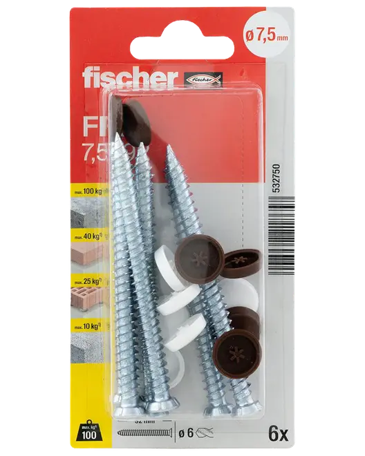 Fischer Karmskrue MH 7,5 x 92 mm FFSZ 6 stk.