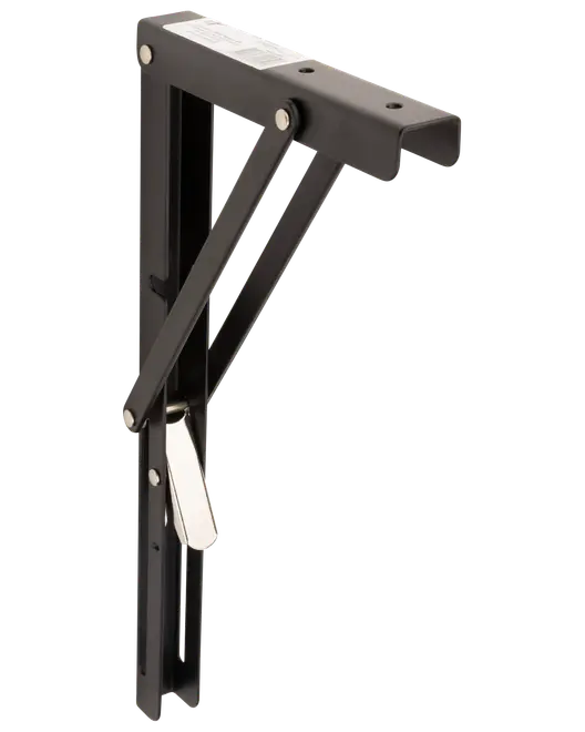 Fällbart hyllplanskonsol 300 x 155 mm - Svart
