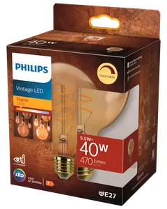 PHILIPS LED-globlampa 5,5W E27 G95