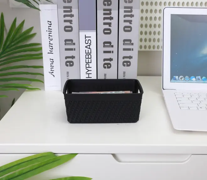 Förvaringskorg plast mini svart