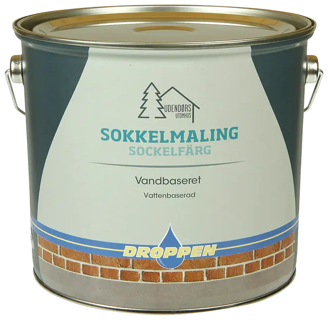 Droppen Sokkelmaling 4 L - grå