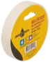 Rulle malertape, 19 mm bred og 25 m lang, hvid farve, med gul etiket med mærket Droppen og produktinformation på flere sprog.