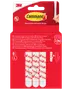 Pakke med 8 store Command aftagelige klæbestrimler, hver 19mm x 94mm, egnet til ophængning af genstande op til 2,2 kg. Hvide, nemme at påføre og fjerne uden skader.