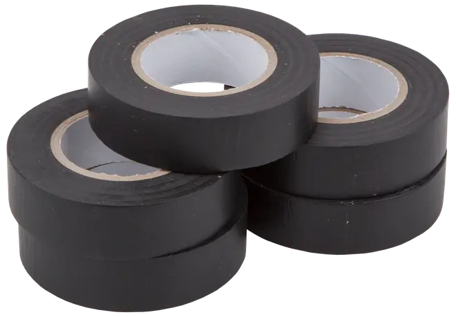 Isoleringstape sort, 5 ruller