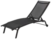 Solsäng i aluminium och tekstil med hjul