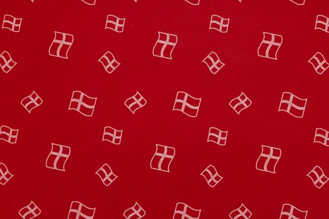 Løber med flag 1 x 3 m - rød