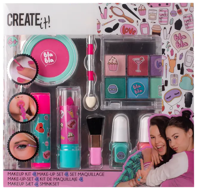 CREATEit Makeup pink/turkis 8 dele