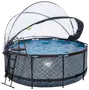 EXIT TOYS Pool Ø360x122cm med pumpe og skærm - Grå