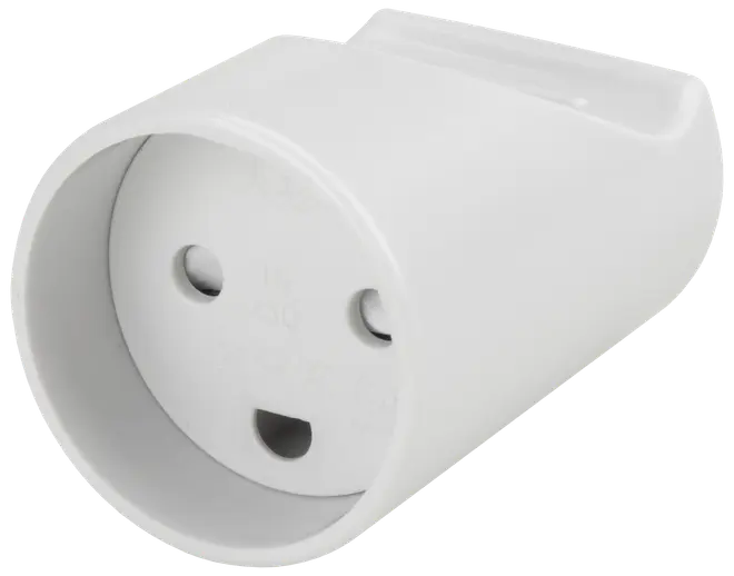 Forlængerled rund - hvid