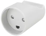 Forlængerled rund - hvid