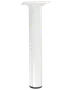 Hvid keramisk piedestal til håndvask. Cylindrisk form med blank finish, designet til at støtte og skjule rør under vasken. Enkel, moderne stil til de fleste badeværelser.