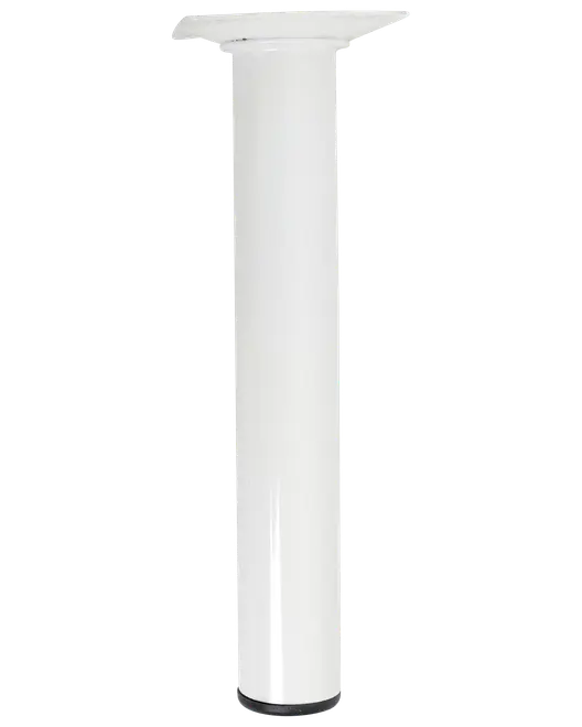 Hvid keramisk piedestal til håndvask. Cylindrisk form med blank finish, designet til at støtte og skjule rør under vasken. Enkel, moderne stil til de fleste badeværelser.