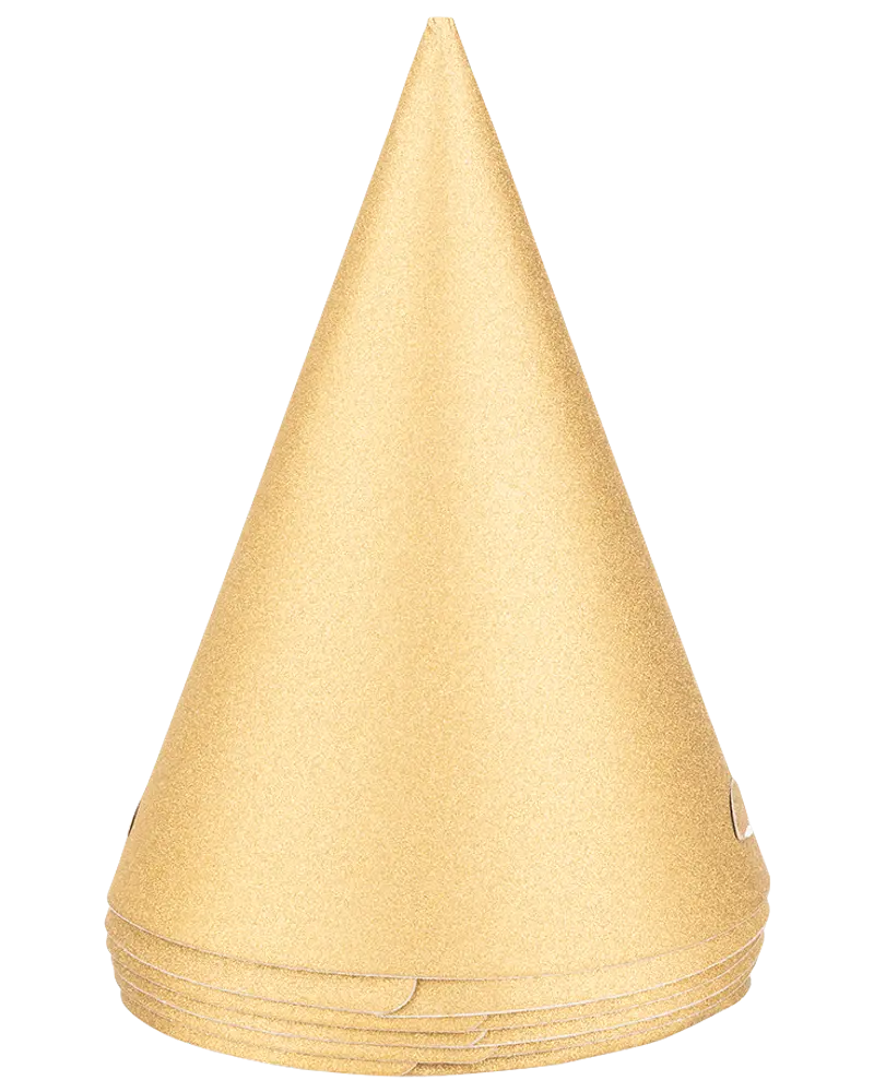 Nyårshatt guld 6-pack