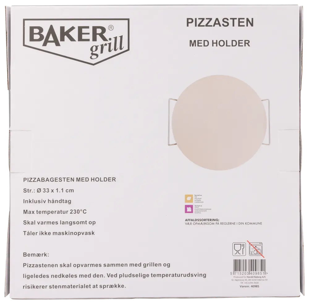 Pizzabaksten med handtag Ø33 cm
