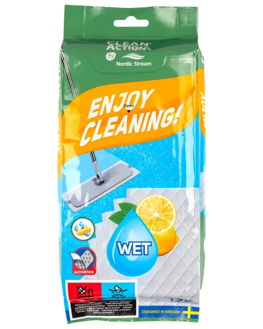 Vådklude til fladmoppe 12-pak