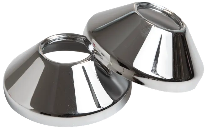 Roset til brusearmatur 3/4" x Ø70 - krom 2-pak