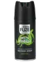 Sort BODYX FUZE Insta Fresh deodorant body spray på aerosol, med frisk lime- og moskusduft.