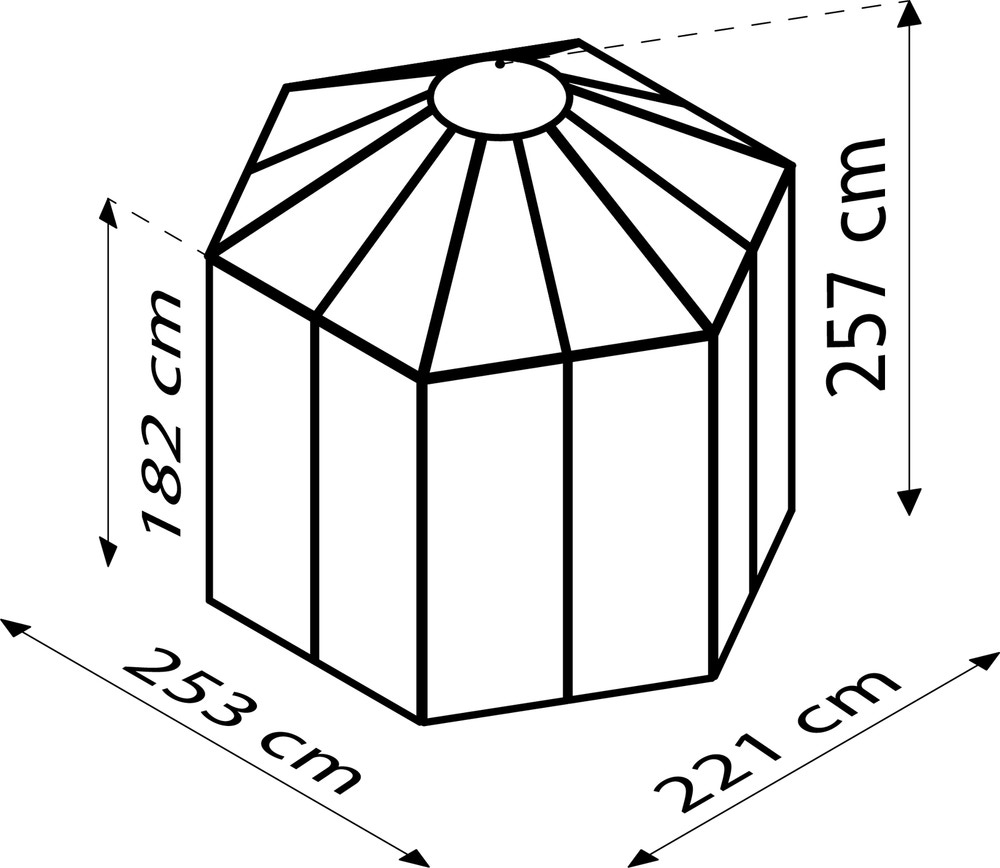 Växthus Hera 4500 svart