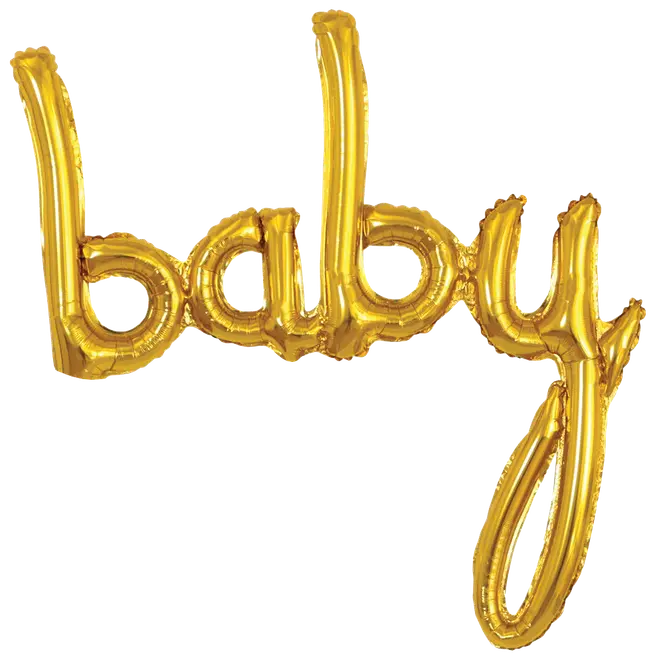 Folieballon 57 cm Baby - Guld