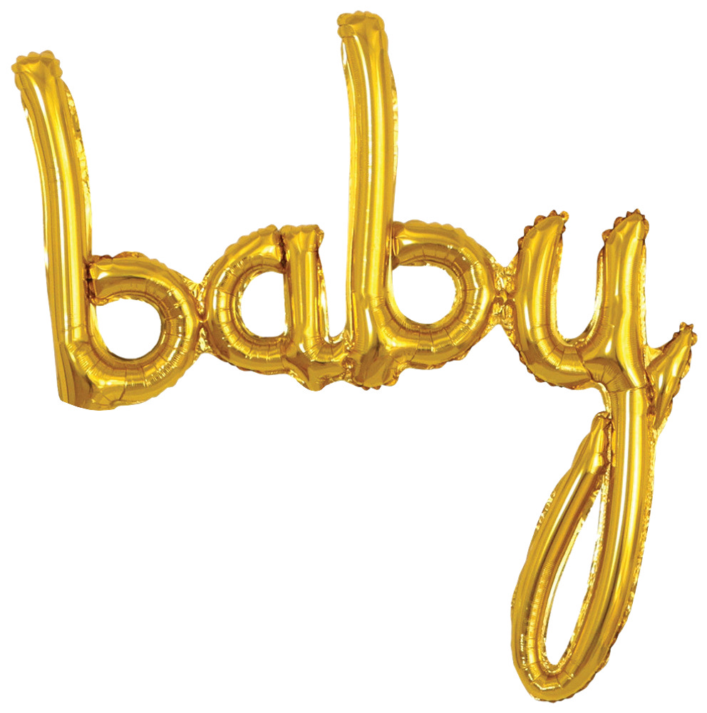 Folieballong 57 cm guld - Baby